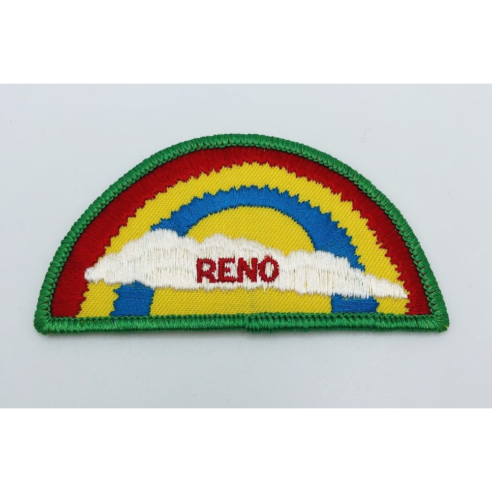 Vintage Reno Rainbow Patch NOS 3/4" Embroidered